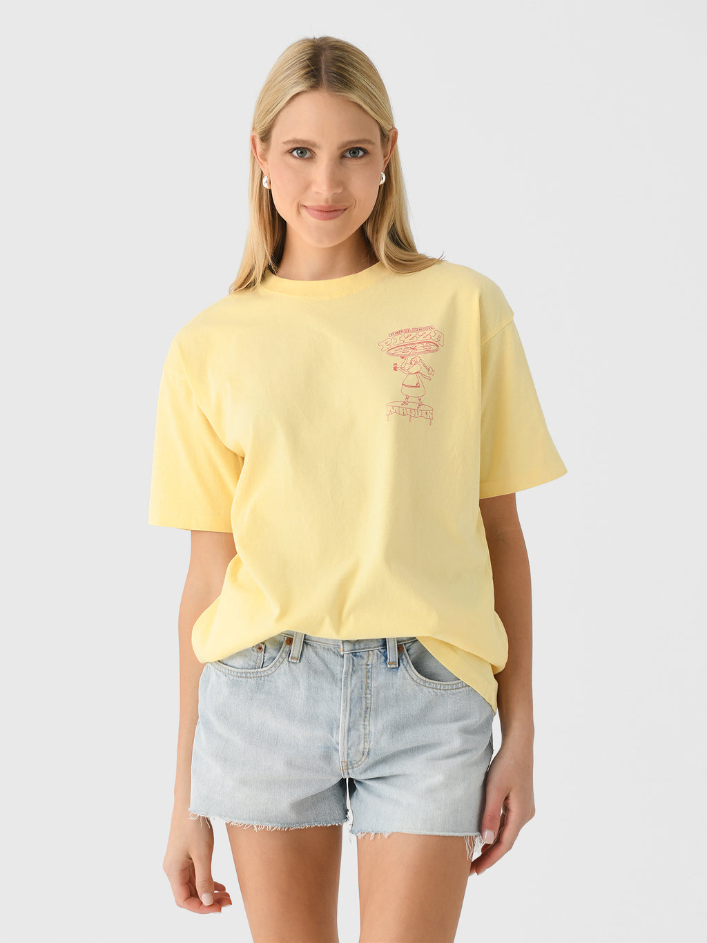 Damson Madder Women's Pizza Party Boyfriend Tee - Saint Bernard