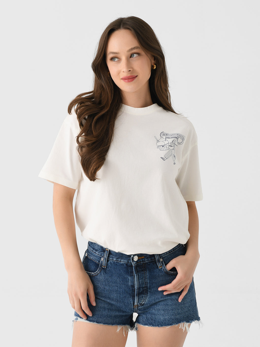 Damson Madder Women's Gelati Girl Boyfriend Tee - Saint Bernard