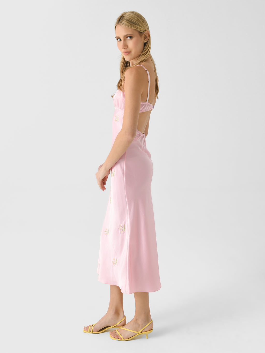 Anna October Women's Beaded Waterlily Dress, Light Pink, Polyester | Size: Large | St. Bernard Anna October Women's Beaded Waterlily Dress, Light Pink, Polyester | Size: Large | St. Bernard