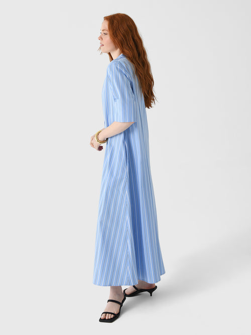 Evi Grintela Women's Molly Short Sleeve Stripe Midi Dress