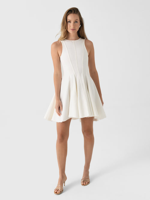 Marques Almeida Women's Racer Flounce Denim Dress