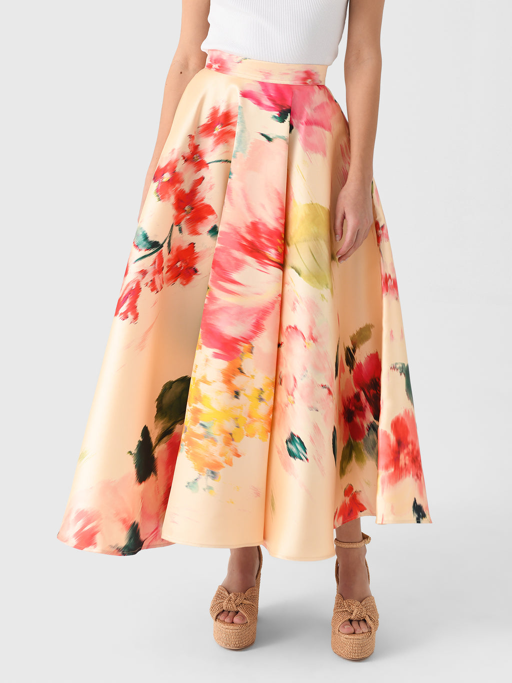 Marques Almeida Women's High Waist Midi A-Line Skirt - Saint Bernard