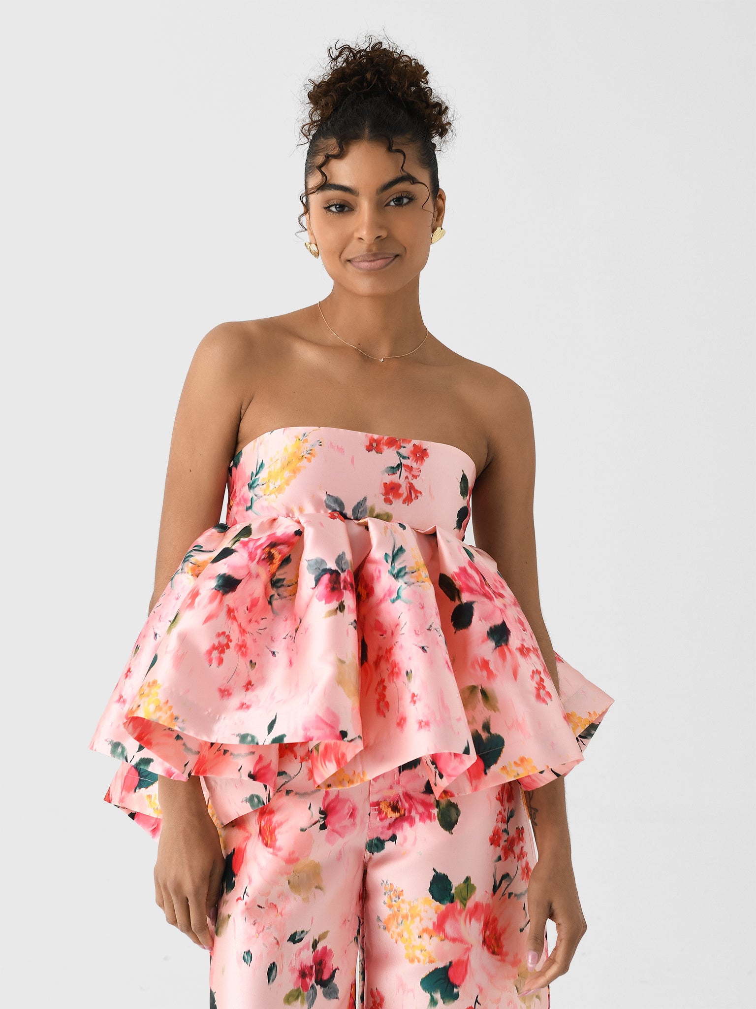 Marques Almeida Women's Strapless Peplum Top - Saint Bernard