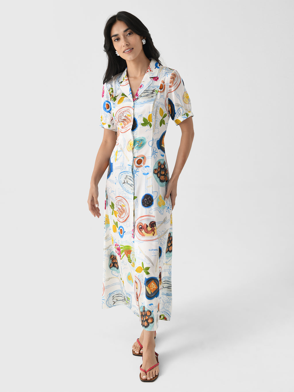 Lingua Franca Women's Lampi Button-Down Dress - Saint Bernard