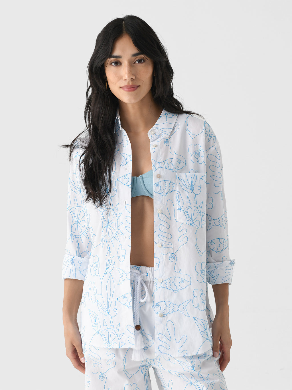 Lingua Franca Women's Petra Button-Down Shirt - Saint Bernard