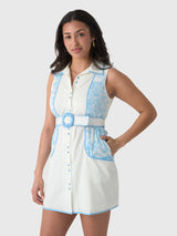 Never A Wallflower Women's Grasse Piped Short Dress - Saint Bernard