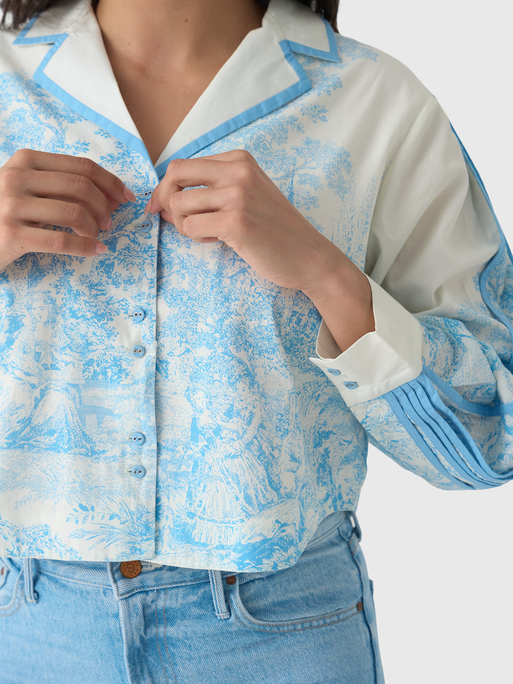 Never A Wallflower Women's Grasse Piped Shirt - Saint Bernard