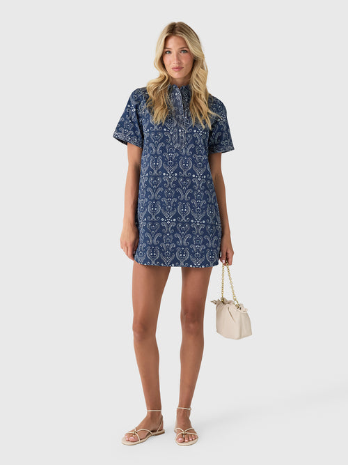 Never A Wallflower Women's Split Neck Dress - Saint Bernard