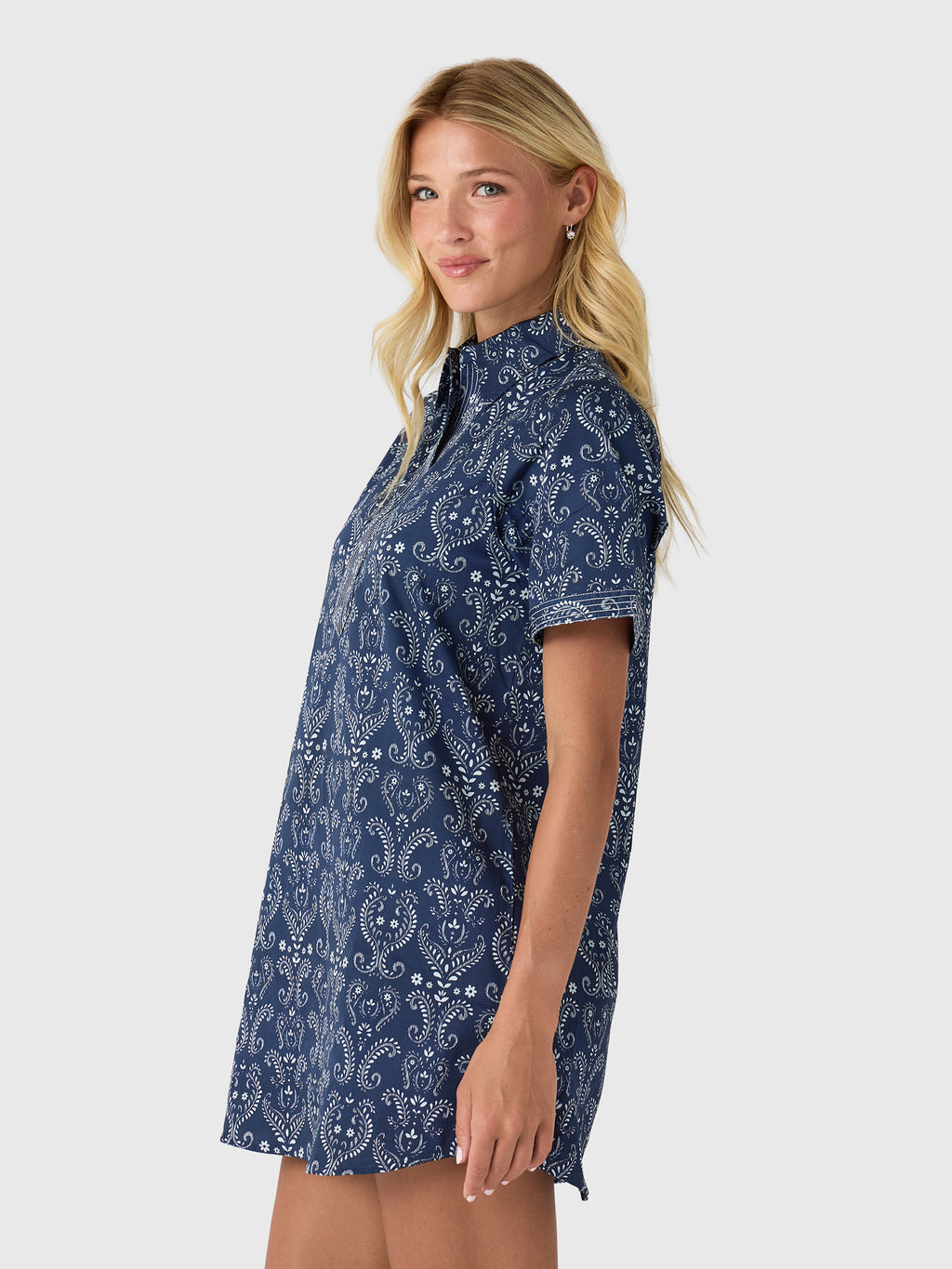 Never A Wallflower Women's Split Neck Dress - Saint Bernard