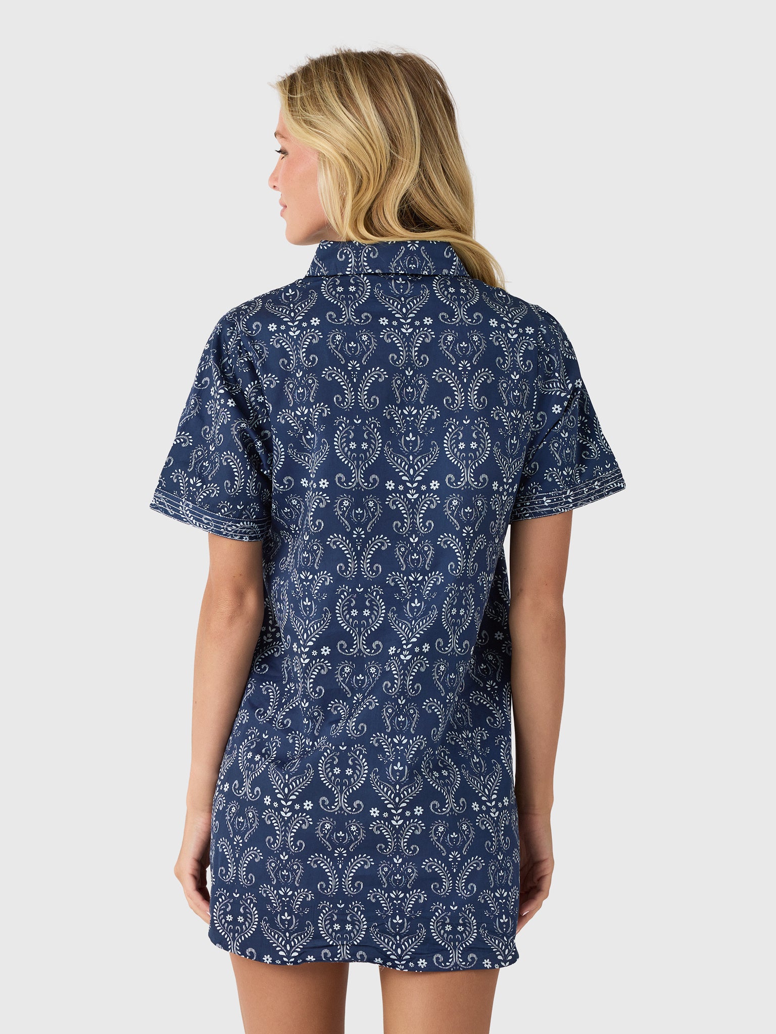 Never A Wallflower Women's Split Neck Dress - Saint Bernard