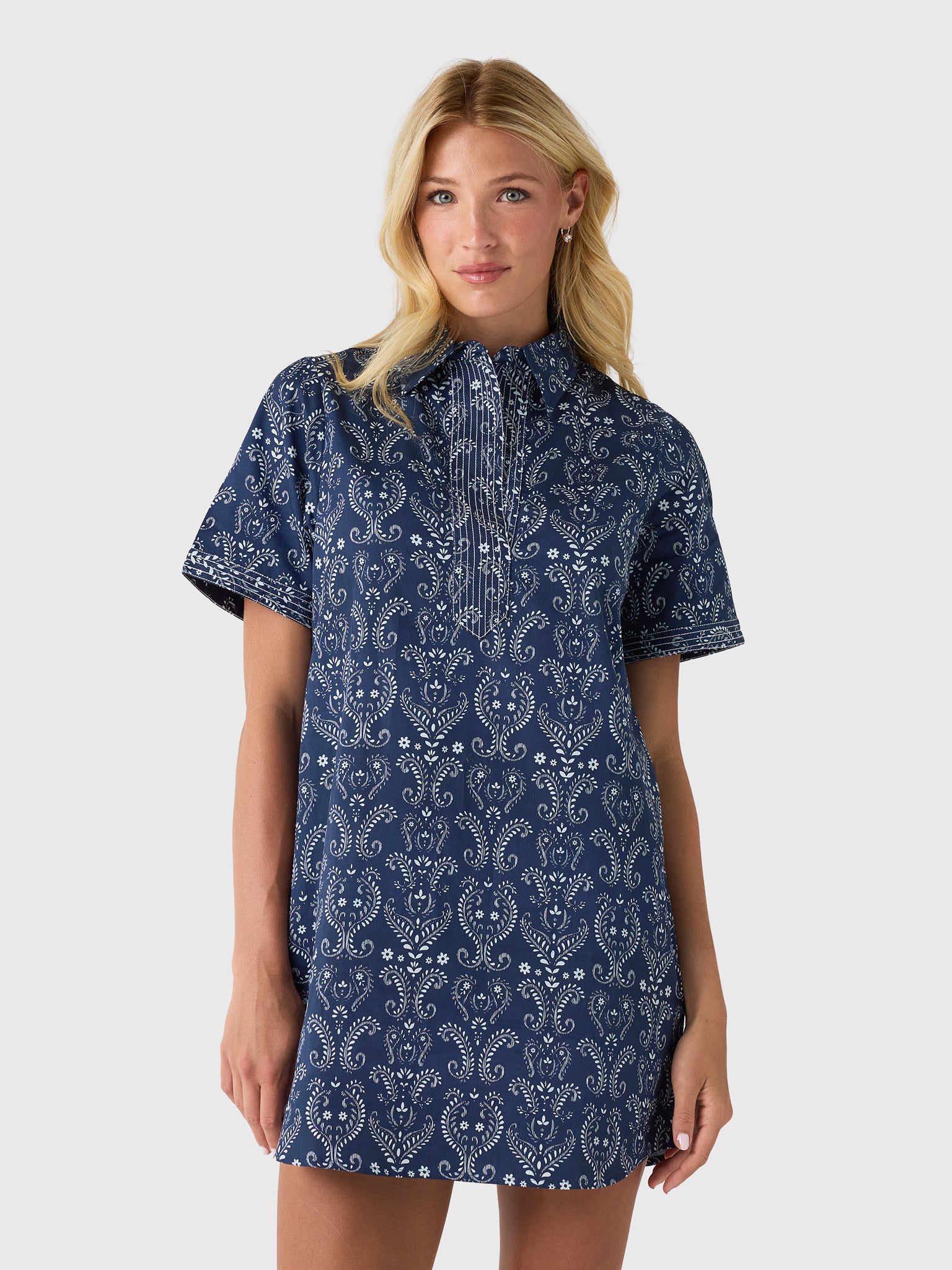 Never A Wallflower Women's Split Neck Dress