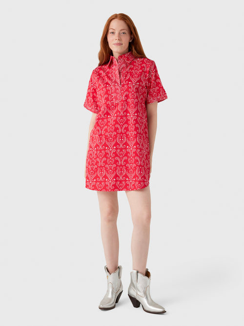 Never A Wallflower Women's Split Neck Dress - Saint Bernard