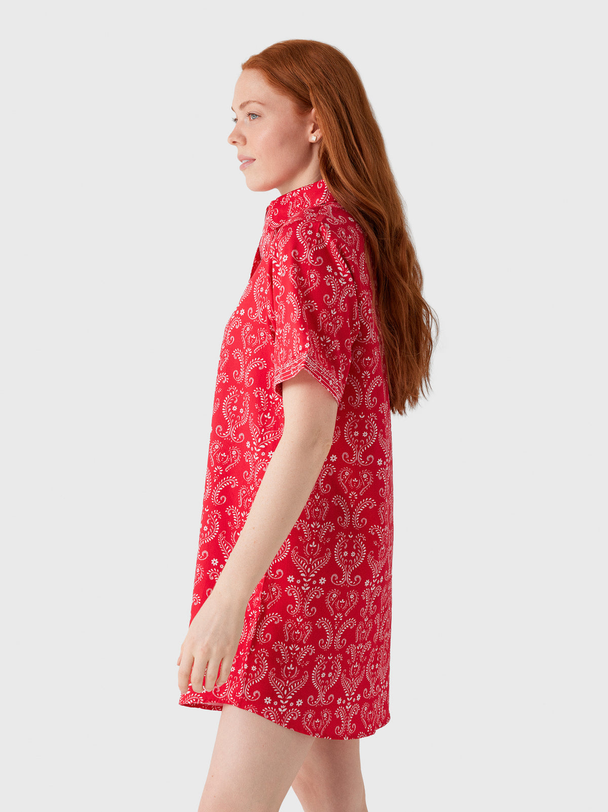 Never A Wallflower Women's Split Neck Dress - Saint Bernard