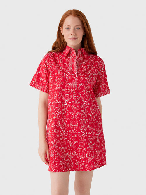 Never A Wallflower Women's Split Neck Dress - Saint Bernard