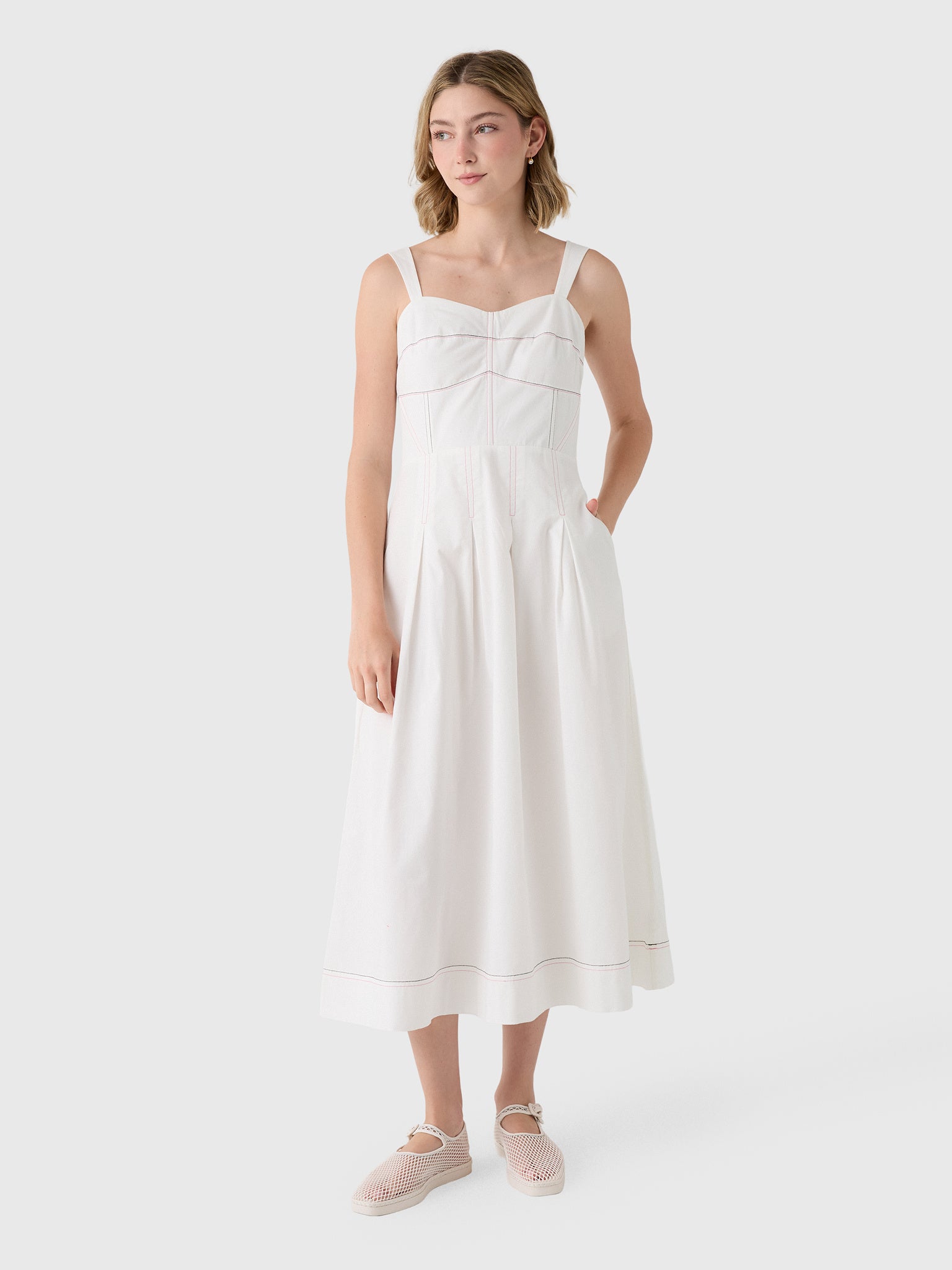 Never A Wallflower Women's Sweetheart Midi Dress - Saint Bernard