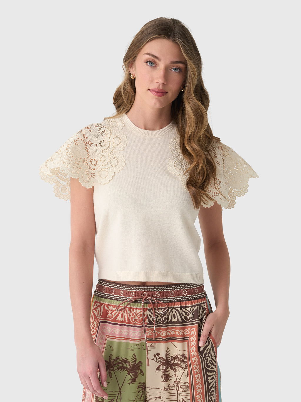 SEA Women's Sofia Combo Sweater - Saint Bernard