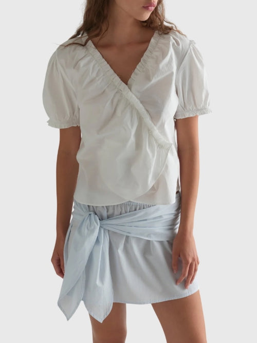 Deiji Studios Women's Cross Frill Top