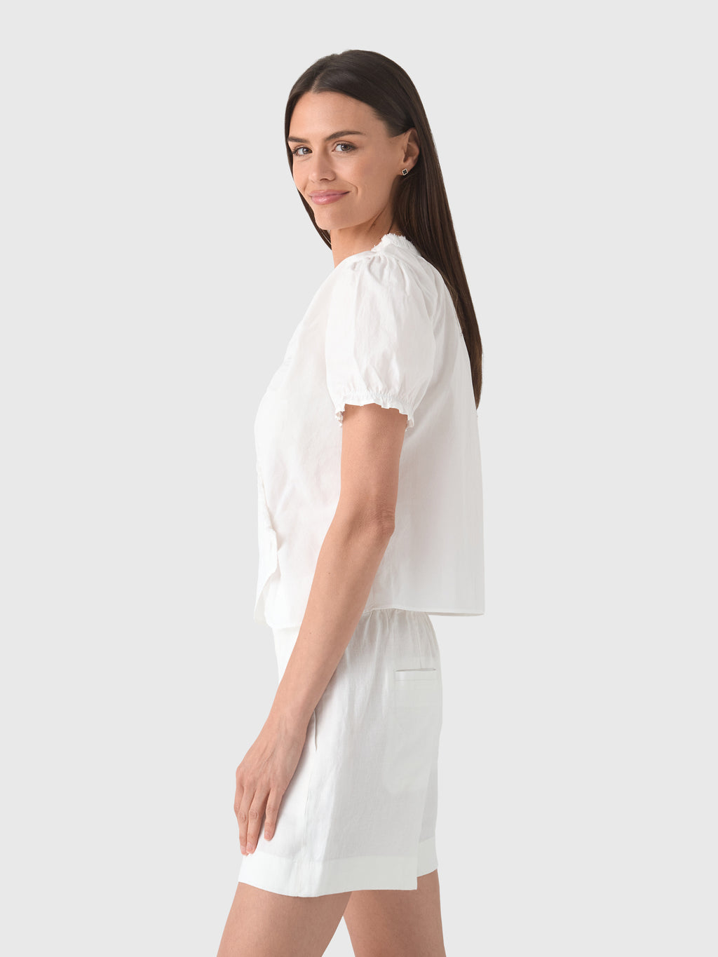 Deiji Studios Women's Cross Frill Top - Saint Bernard