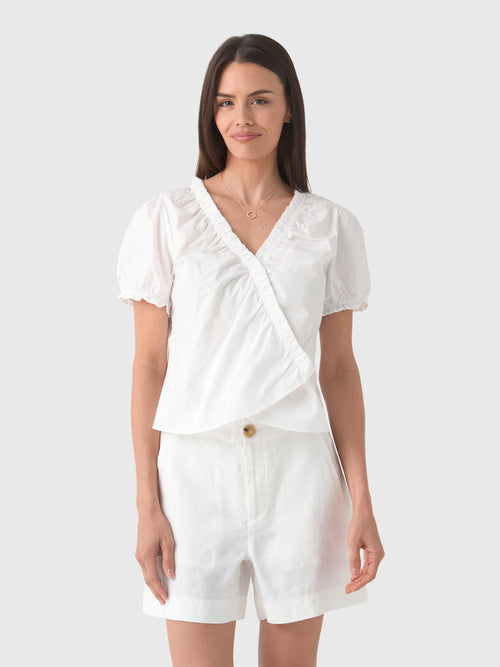 Deiji Studios Women's Cross Frill Top