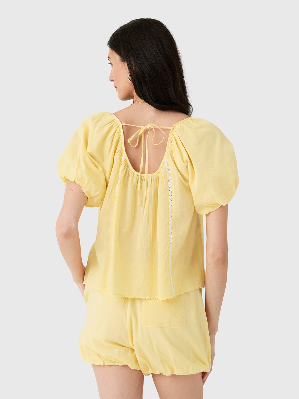 Damson Madder Women's Maura Lace Trim Top - Saint Bernard