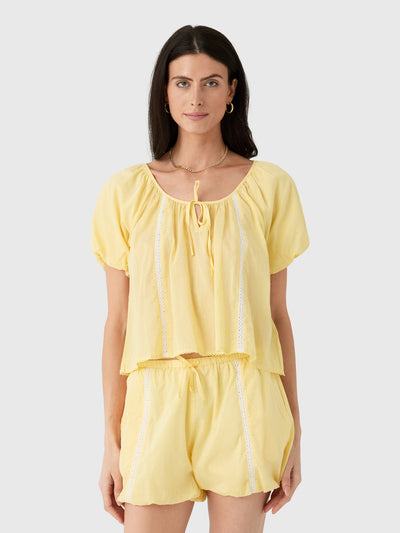 Damson Madder Women's Maura Lace Trim Top - Saint Bernard