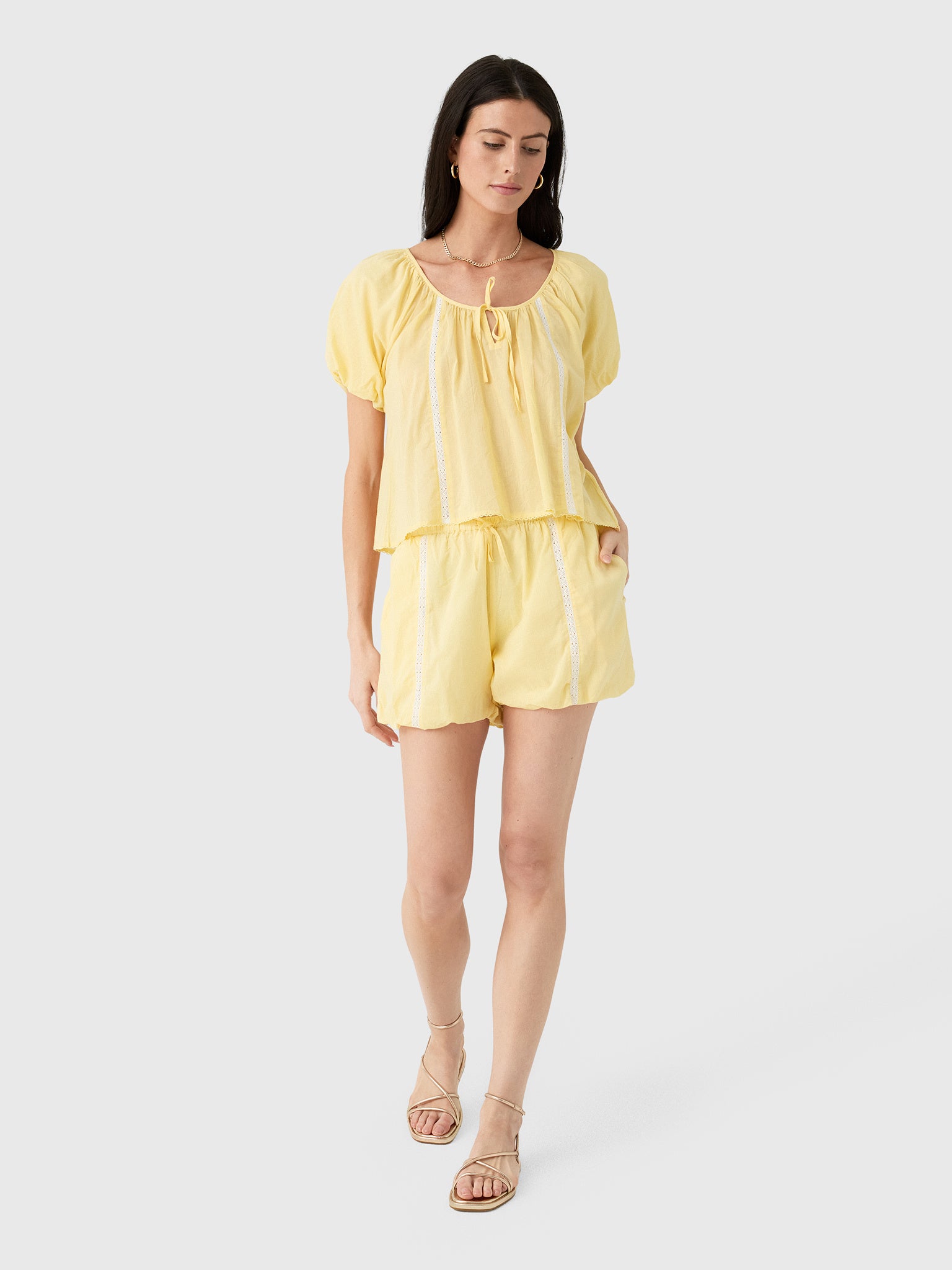 Damson Madder Women's Maura Lace Trim Short - Saint Bernard