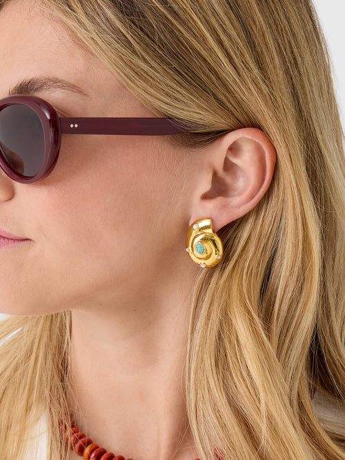 Lizzie Fortunato Nautilus Stud Earrings