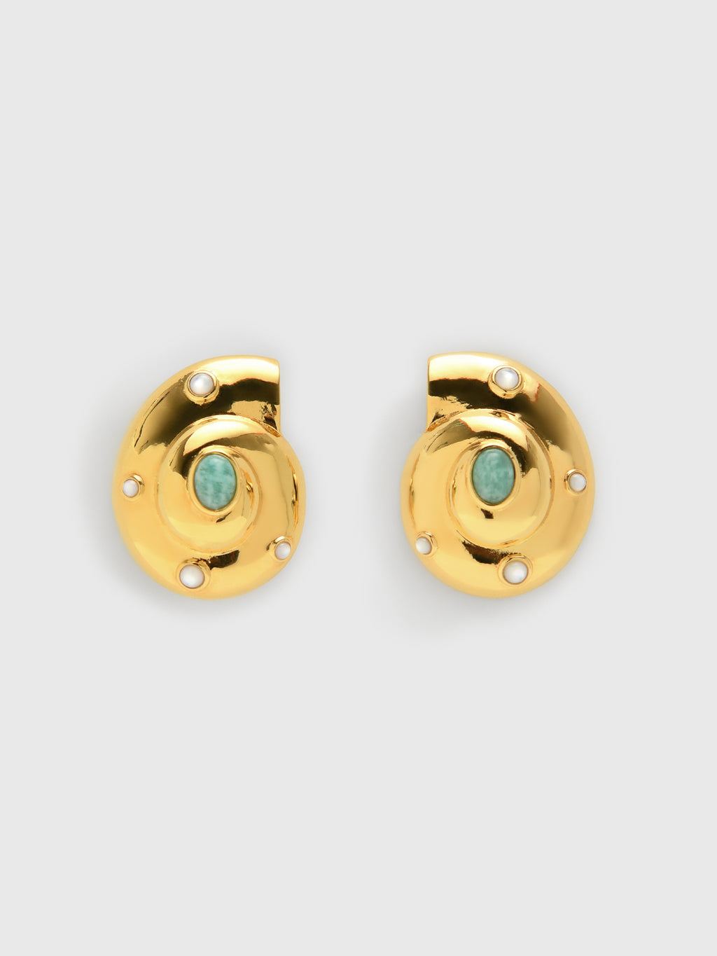 Lizzie Fortunato Nautilus Stud Earrings - Saint Bernard