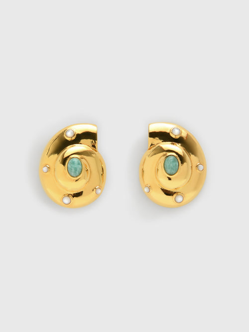 Lizzie Fortunato Nautilus Stud Earrings