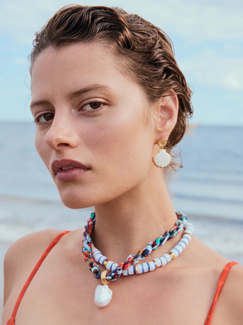 Lizzie Fortunato Luna Shell Earrings - Saint Bernard