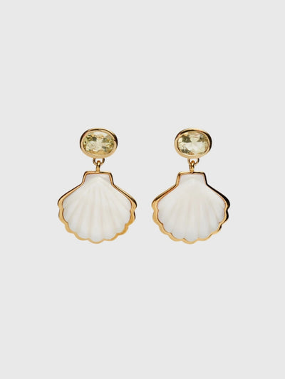 Lizzie Fortunato Luna Shell Earrings - Saint Bernard