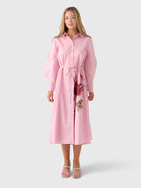 Marques Almeida Women's Watercolor Flower Shirt Dress - Saint Bernard