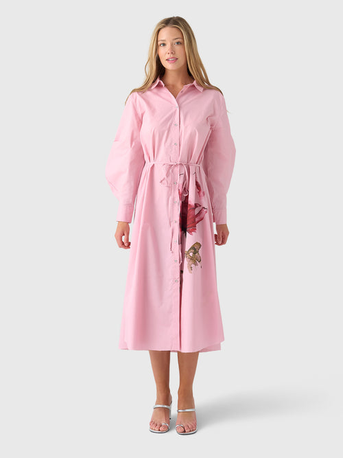 Marques Almeida Women's Watercolor Flower Shirt Dress