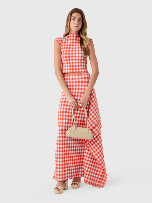 Awake Mode Women's Knitted Side Panel Maxi Skirt