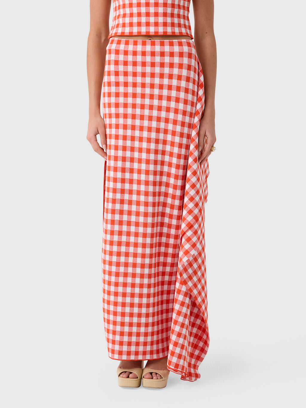 Awake Mode Women's Knitted Side Panel Maxi Skirt - Saint Bernard