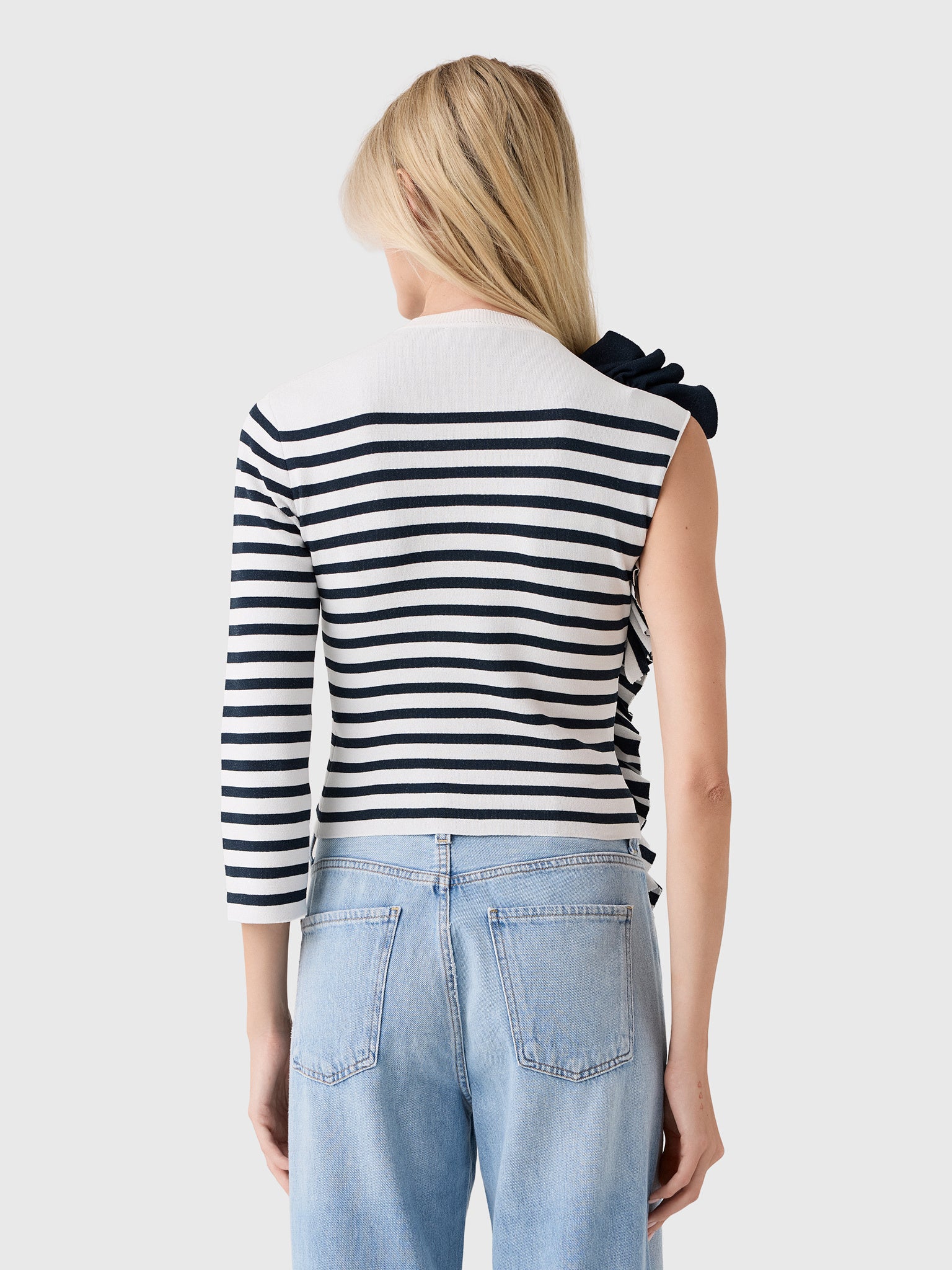 Awake Mode Women's Knitted Ruffle Top - Saint Bernard