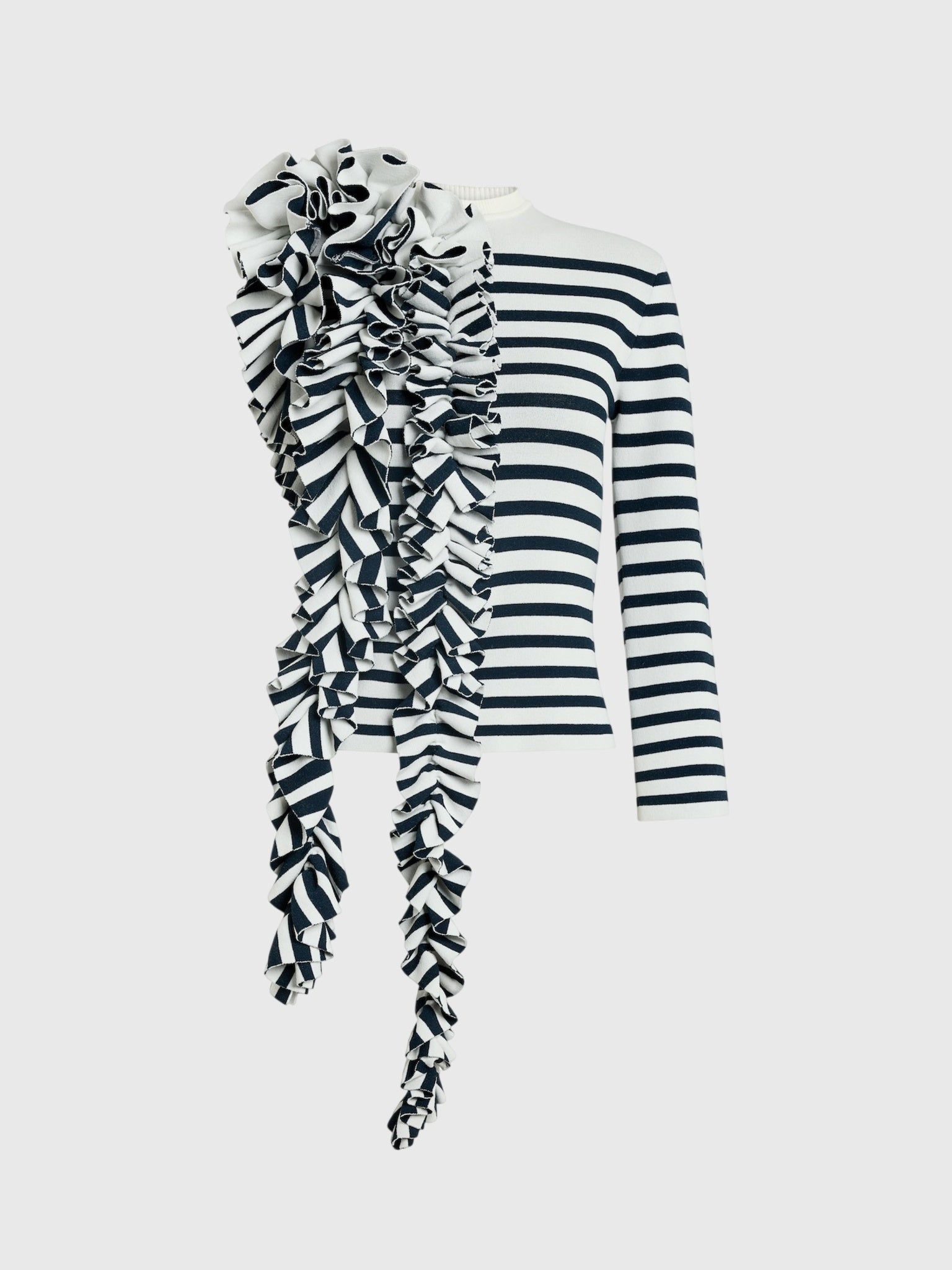 Awake Mode Women's Knitted Ruffle Top - Saint Bernard