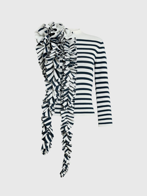 Awake Mode Women's Knitted Ruffle Top