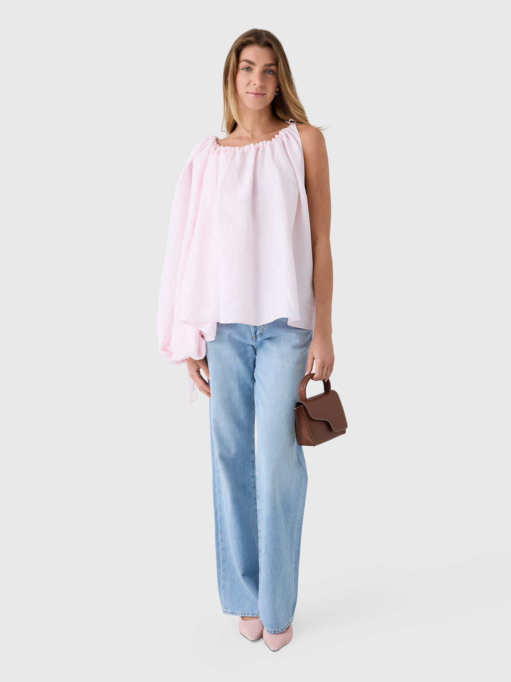 Awake Mode Women's One-Sleeve Voluminous Top - Saint Bernard