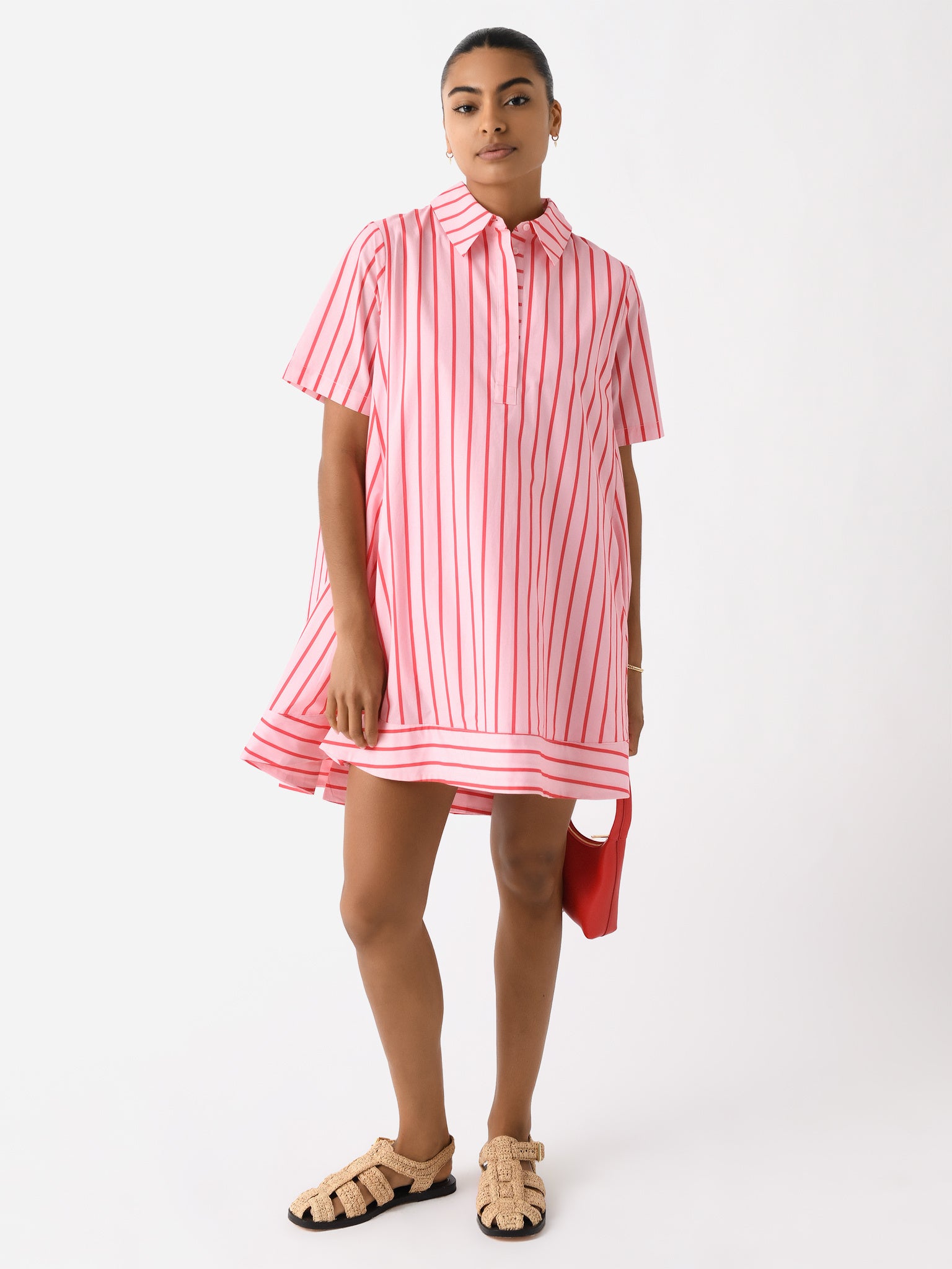 English Factory Women's Stripe A-Line Shirt Dress English Factory Women's Stripe A-Line Shirt Dress