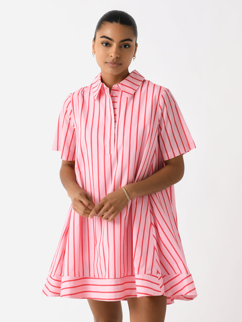 English Factory Women's Stripe A-Line Shirt Dress - Saint Bernard
