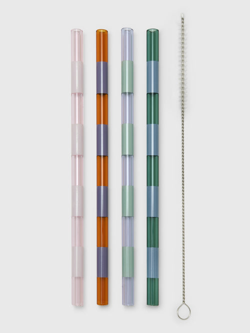 Fazeek Striped Straws Set