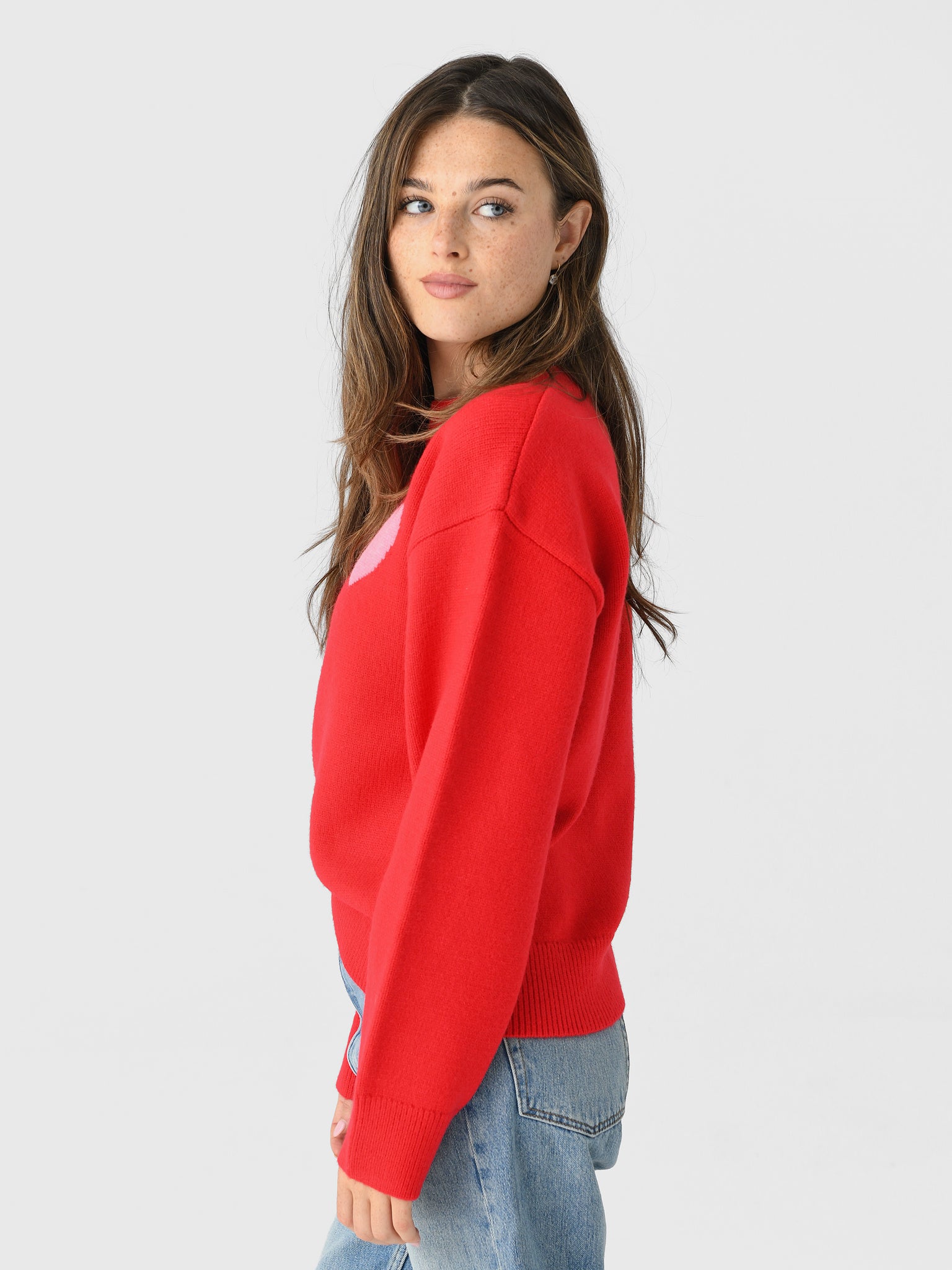 Eche Women's Heart Sweater - Saint Bernard