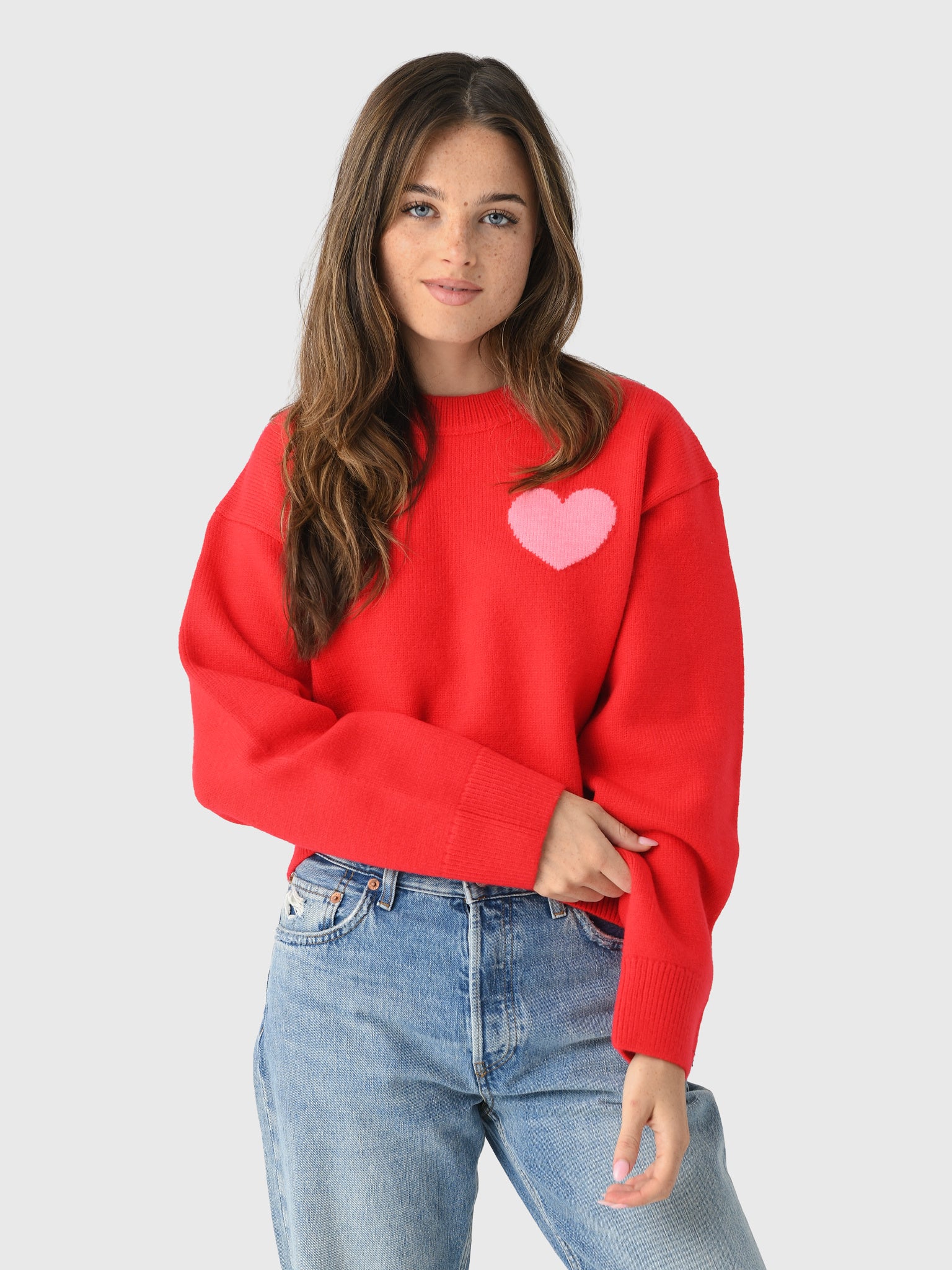 Eche Women's Heart Sweater - Saint Bernard