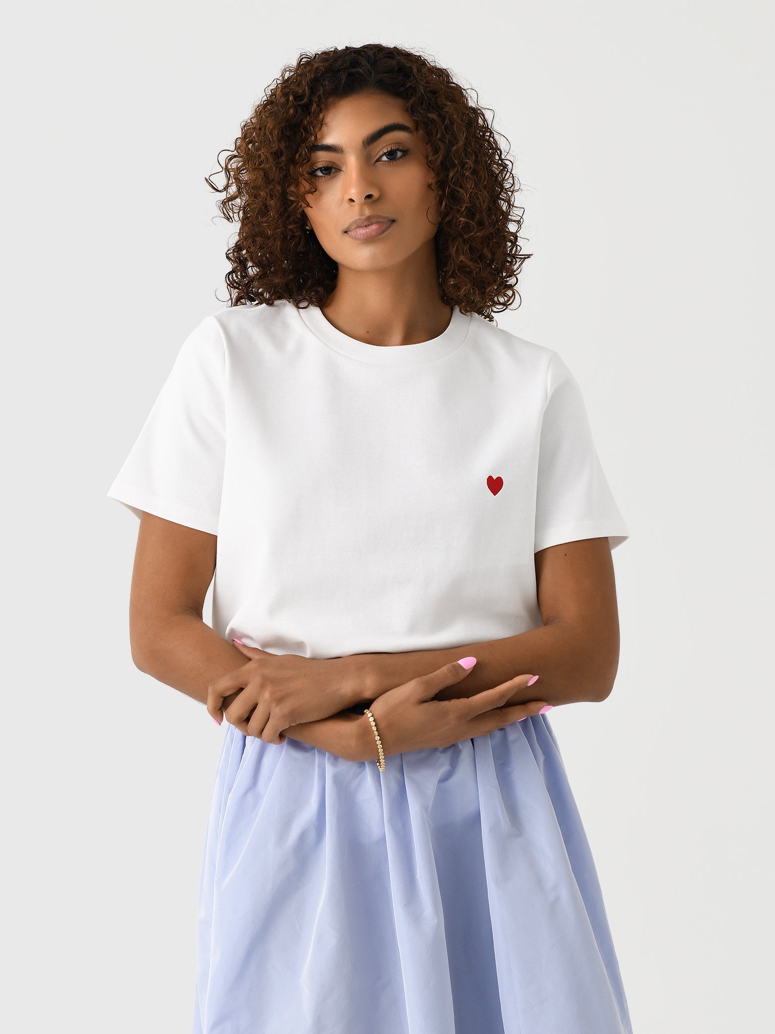 Eche Women's Heart Embroidered Top - Saint Bernard