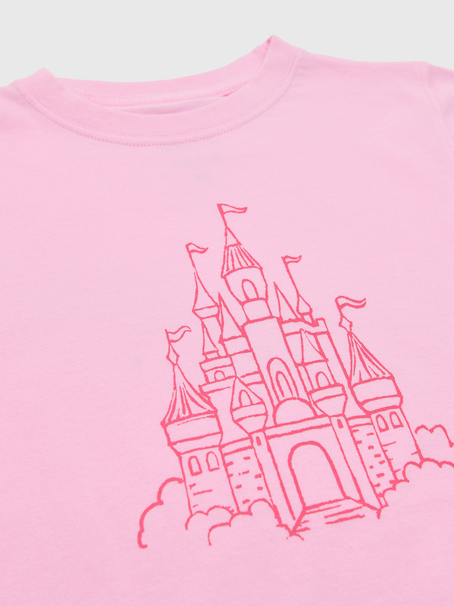 Mustard & Ketchup Kids Girls' Short Sleeve Castle T-Shirt - Saint Bernard