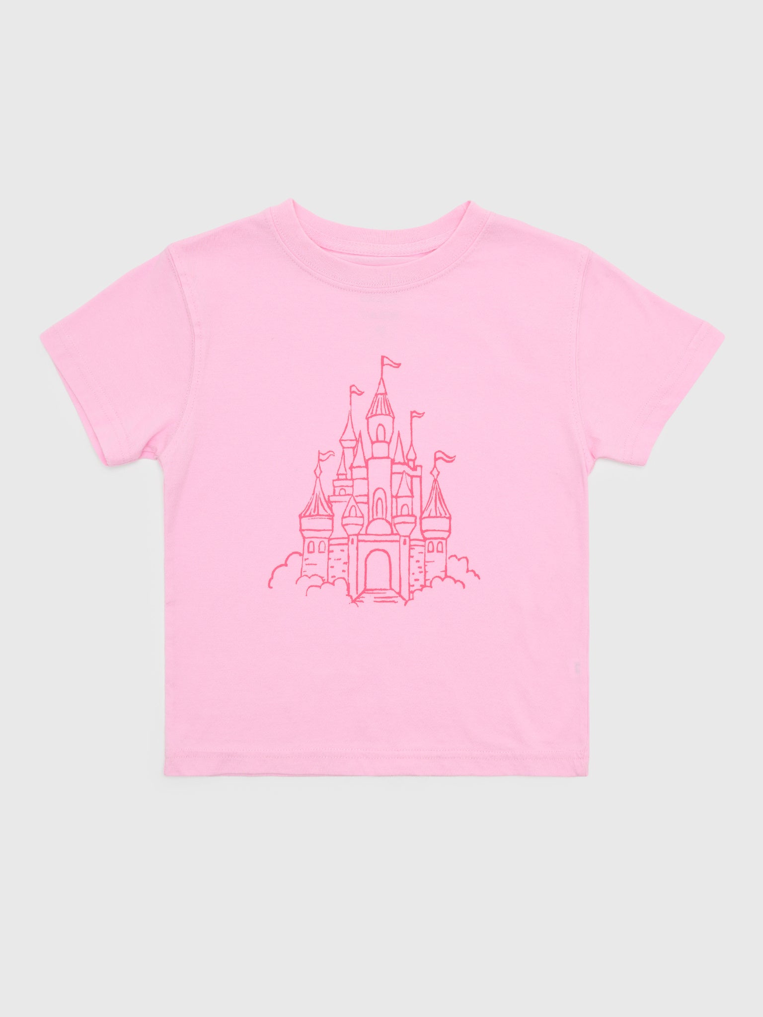 Mustard & Ketchup Kids Girls' Short Sleeve Castle T-Shirt - Saint Bernard