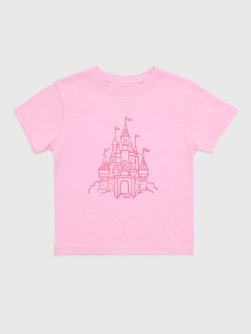 Mustard & Ketchup Kids Girls' Short Sleeve Castle T-Shirt