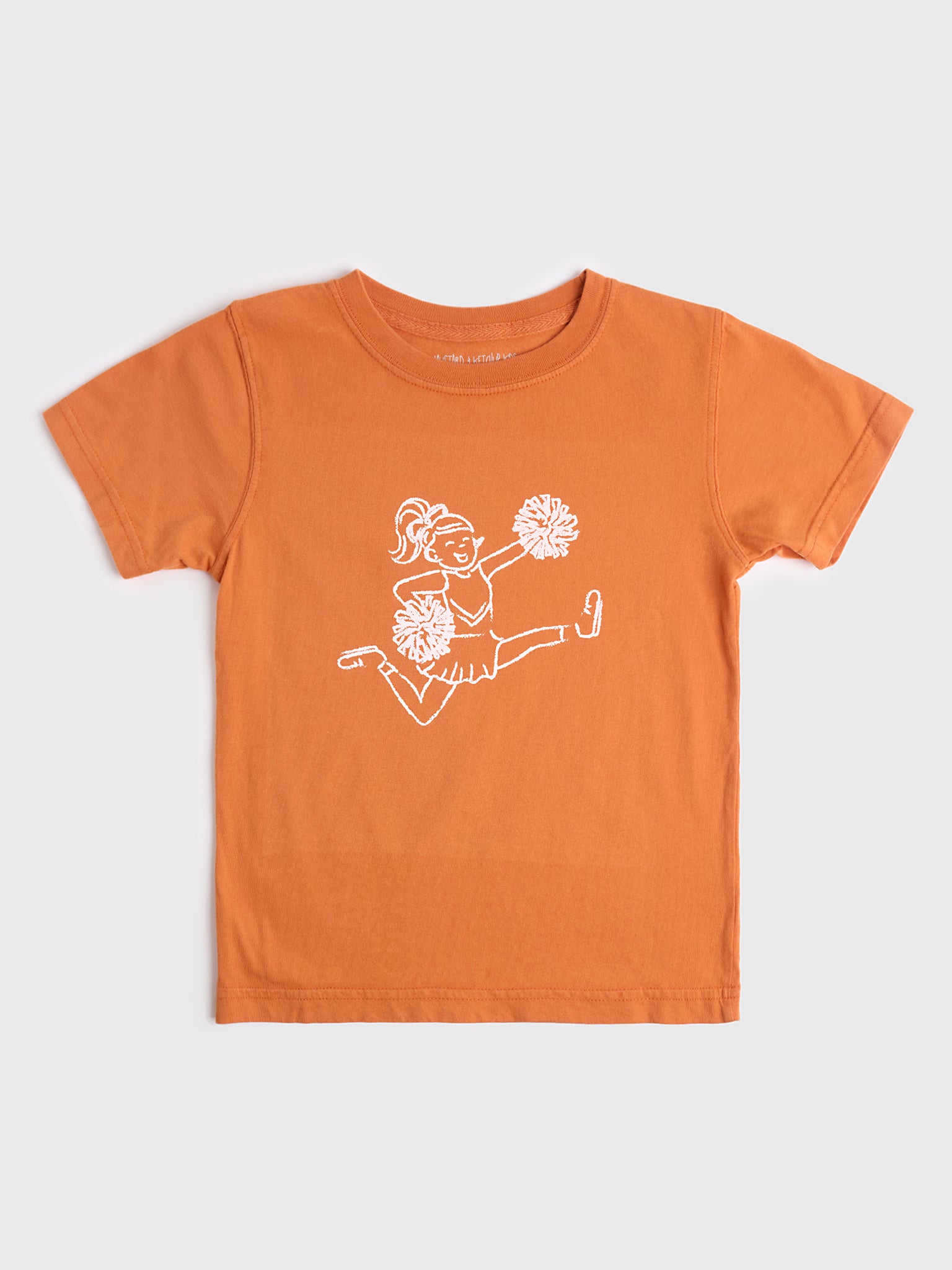 Mustard + Ketchup Kids Girls' Short Sleeve Cheerleader Shirt - Saint Bernard