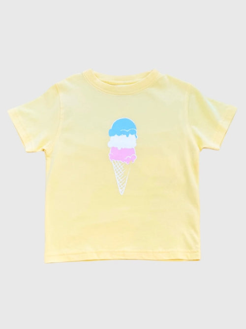 Mustard & Ketchup Kids Girls' Short Sleeve Ice Cream T-Shirt